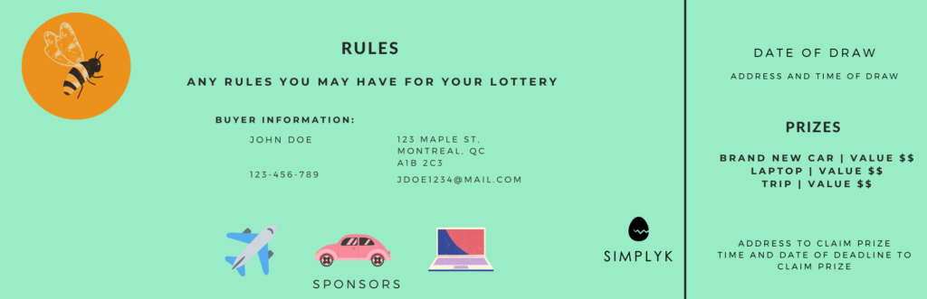 ticket 2 - lottery for your organization